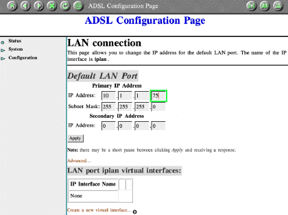 Setting Router IP address